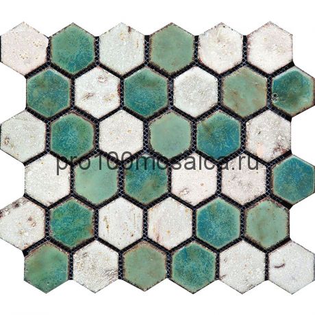 Hexa-3(2). Мозаика СОТЫ 44x49x10, серия Hexa,  размер, мм: 283*245 (GAUDI)