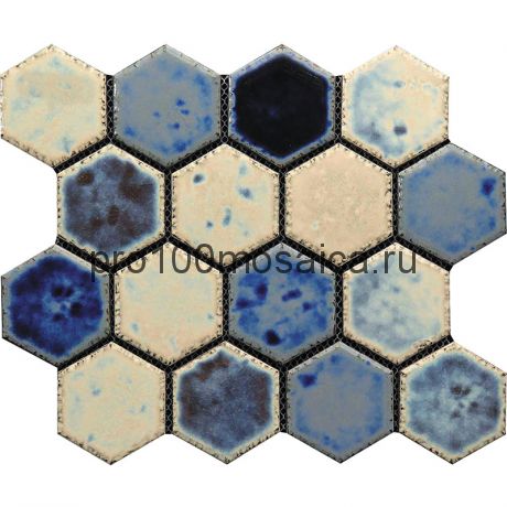 Hexa-23(4). Мозаика СОТЫ 66x77x10, серия Hexa,  размер, мм: 275*240 (GAUDI)