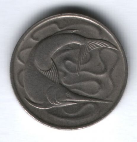 20 центов 1967 г. Сингапур