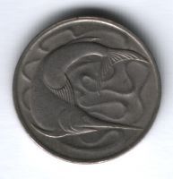 20 центов 1967 г. Сингапур