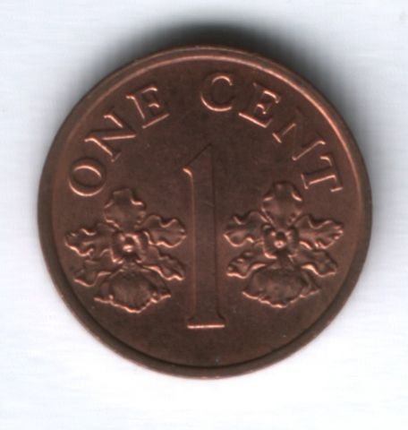 1 цент 1995 г. Сингапур