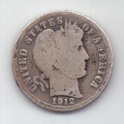 1 дайм 1912 г. США