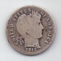 1 дайм 1912 г. США