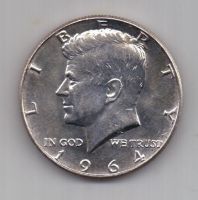 1/2 доллара 1964 г. редкий год .США