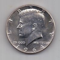 1/2 доллара 1964 г. редкий год .США