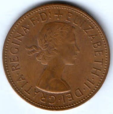 1 пенни 1967 г. Великобритания