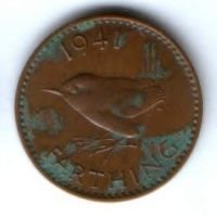 1 фартинг 1941 г. Великобритания