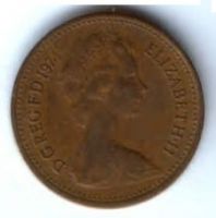 1/2 пенни 1974 г. Великобритания