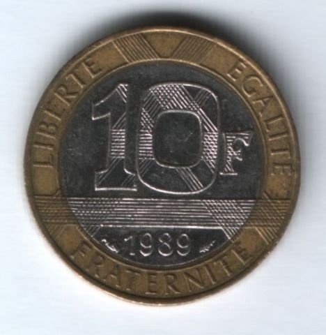 10 франков 1989 г. Франция
