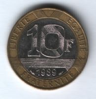 10 франков 1989 г. Франция