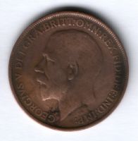 1 пенни 1912 г. Н Великобритания