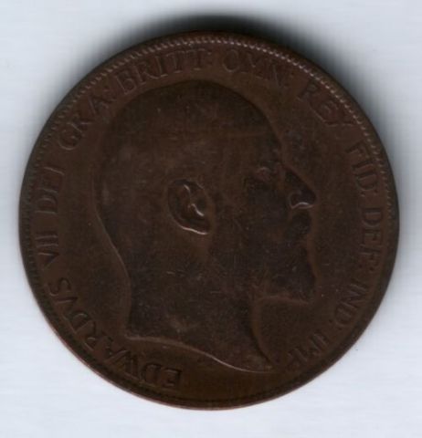 1 пенни 1903 г. Великобритания