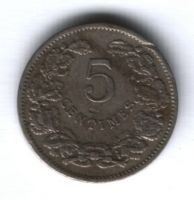 5 сантимов 1908 г. Люксембург