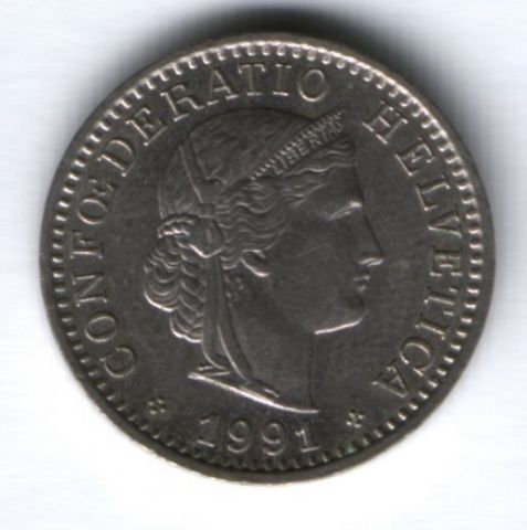 20 раппенов 1991 г. Швейцария