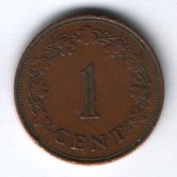 1 цент 1972 г. Мальта
