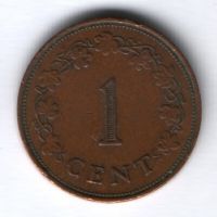 1 цент 1972 г. Мальта
