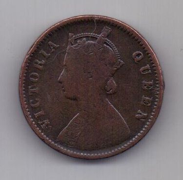 1/4 анны 1876 г. редкий год. Индия (Великобритания)