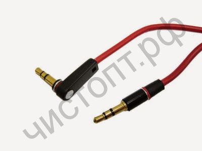 Кабель(3.5) папа-папа 3.5 stereo plug на 3.5 stereo plug  угловой толст.  2м AVC09 AUX