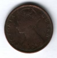 1 цент 1901 г. Гонконг