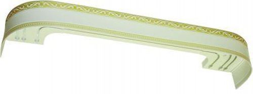 Карниз ''Монарх'' с поворотом белый глянец