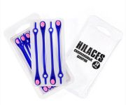 Cиликоновые шнурки для обуви Hilaces цвет Синий/Розовый в раскрытой упаковке