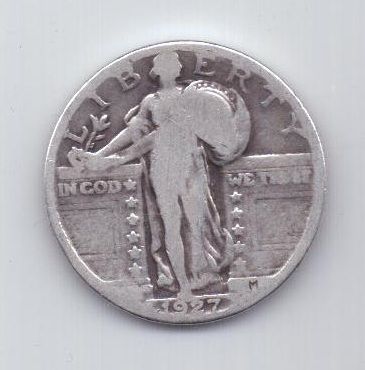 1/4 доллара 1927 г. США