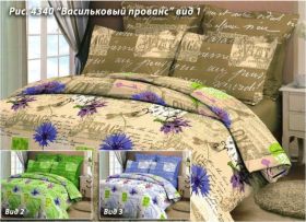 Постельное белье 3D Васильковый Прованс, Бязь, Дуэт