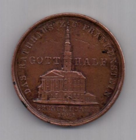 медаль 1861 г. Франкенштейн. Германия
