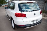 Защита заднего бампера d75х42 овал  VolksWagen Tiguan 2011 Track & Field