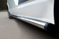Пороги труба d63 (вариант 2) (левый) VolksWagen Transporter kasten 2003-