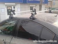 Багажник на крышу Chevrolet Cruze, Атлант, опора Е, прямоугольные дуги