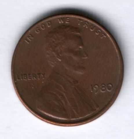 1 цент 1980 г. США