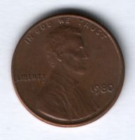 1 цент 1980 г. США