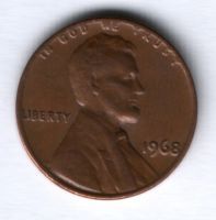 1 цент 1968 г. США