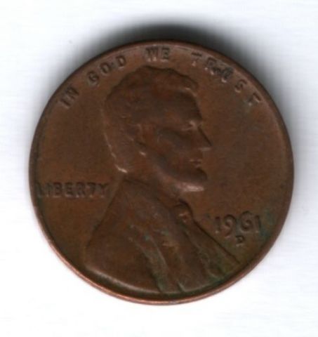 1 цент 1961 г. D США