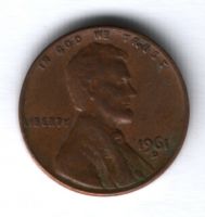 1 цент 1961 г. D США