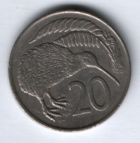 20 центов 1975 г. Новая Зеландия