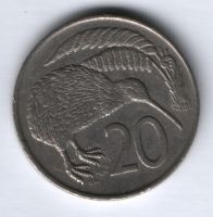 20 центов 1975 г. Новая Зеландия