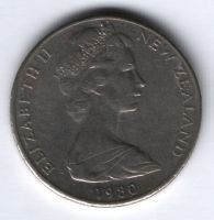 50 центов 1980 г. Новая Зеландия