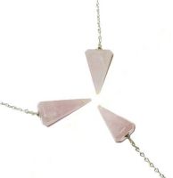 Маятник биолокационный - кулон, розовый кварц