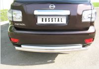 Защита заднего бампера  d76/76  Nissan Patrol 2010
