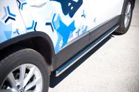 Пороги труба d63 (вариант 3) VolksWagen Tiguan Sport & Style