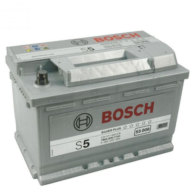 Автомобильный аккумулятор АКБ BOSCH (БОШ) S5 008 / 577 400 078 77Ач о.п.