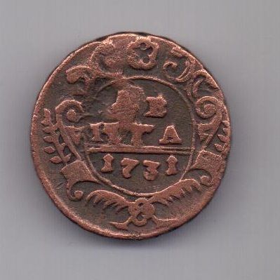 деньга 1731 г.