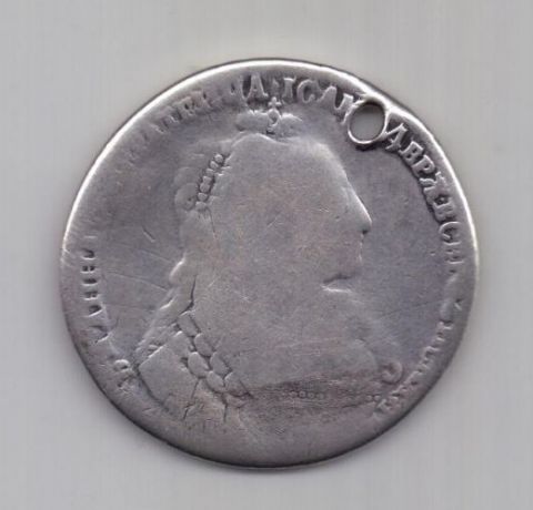 рубль 1734 г.  редкий тип