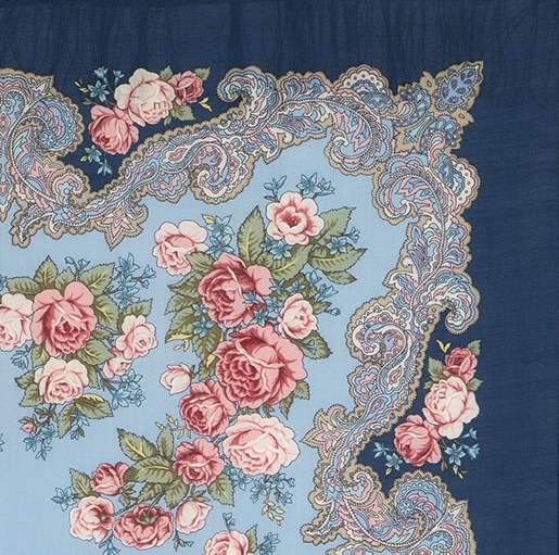 Платок павловопосадский 89*89 см Румянец [14]