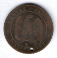 10 сантимов 1856 г. Франция