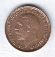 1 фартинг 1929 г. Великобритания