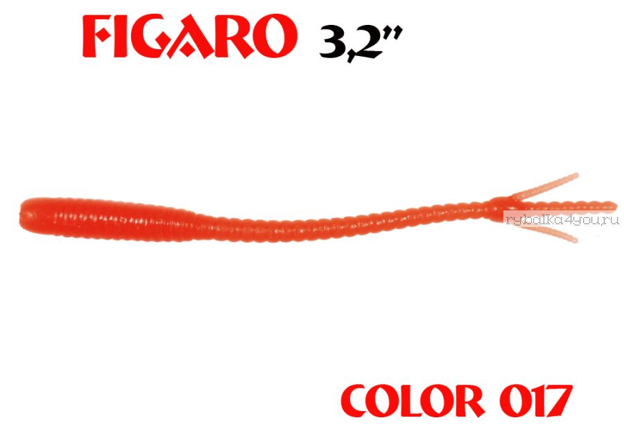 Мягкая приманка Aiko  Figaro 3.2" 80мм / запах рыбы / цвет - 017  (упаковка 8шт)