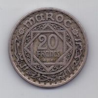 20 франков 1366 г. Марокко
